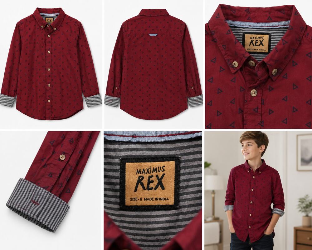 Maximus Rex Boys Button-Down Shirt – Size 6